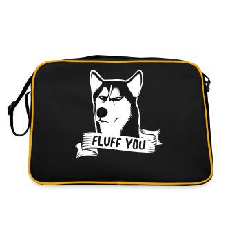 Fluff you design for dog owners - Retro Bag - black/gold - Back