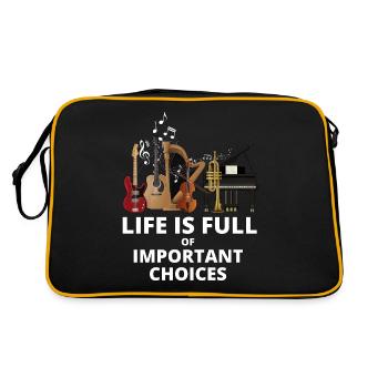 La vie musicale est pleine d’instruments - Sac Retro - noir/or - Dos