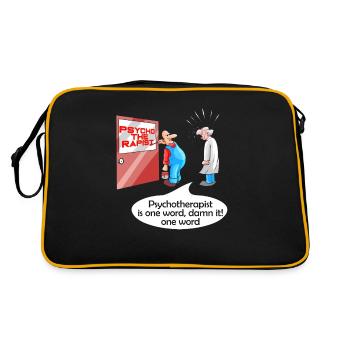 Psycho The Rapist Psychology & Psychologist Design - Retro Bag - black/gold - Back
