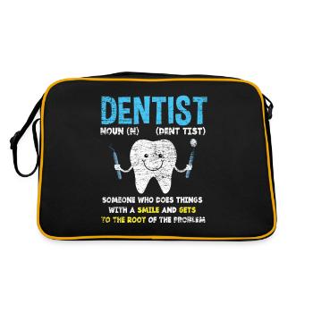 Sourire de dentiste - Sac Retro - noir/or - Dos