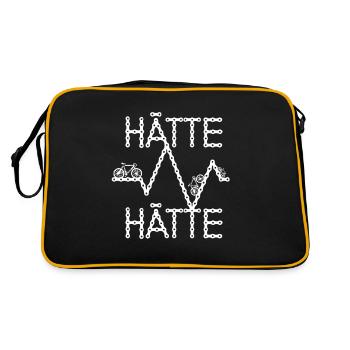 Hätte Hätte Fahradkette Rad - Retro Tasche - Schwarz/Gold - Hinten