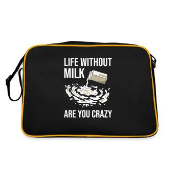 Milk raw milk whole milk - Retro Bag - black/gold - Back