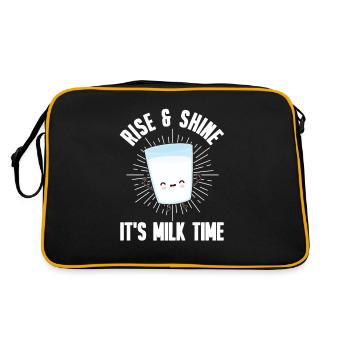 Milk raw milk whole milk - Retro Bag - black/gold - Back