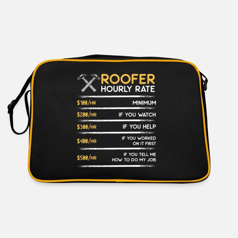 Tarif horaire de couvreur - Cadeau drôle de couvreur Sac Retro