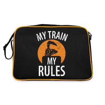 Train chemin de fer cheminots trains conducteur de locomotive - Sac Retro - noir/or - Dos