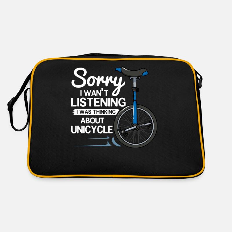 Einrad Fahrrad Radfahren Rad Einradfahrer Retro Tasche