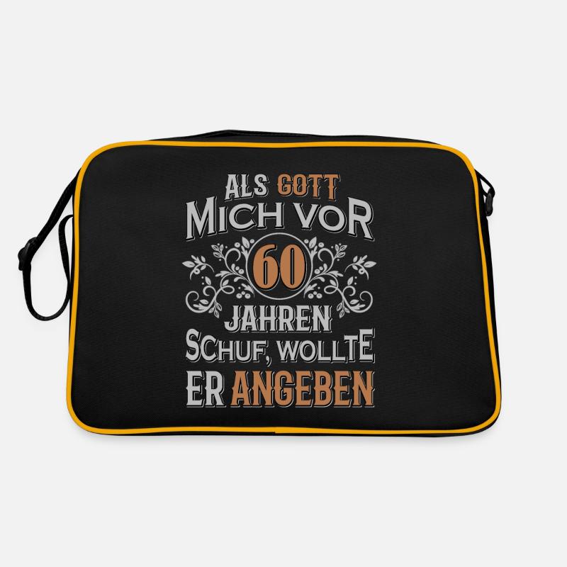 Als Gott mich vor 60 Jahren schuf... Retro Tasche