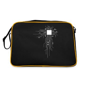 Computer scientist design for a computer nerd - Retro Bag - black/gold - Back
