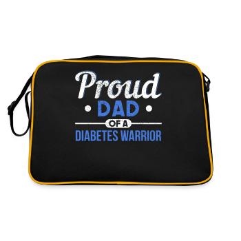 Diabétiques T1D diabète cadeau - Sac Retro - noir/or - Dos