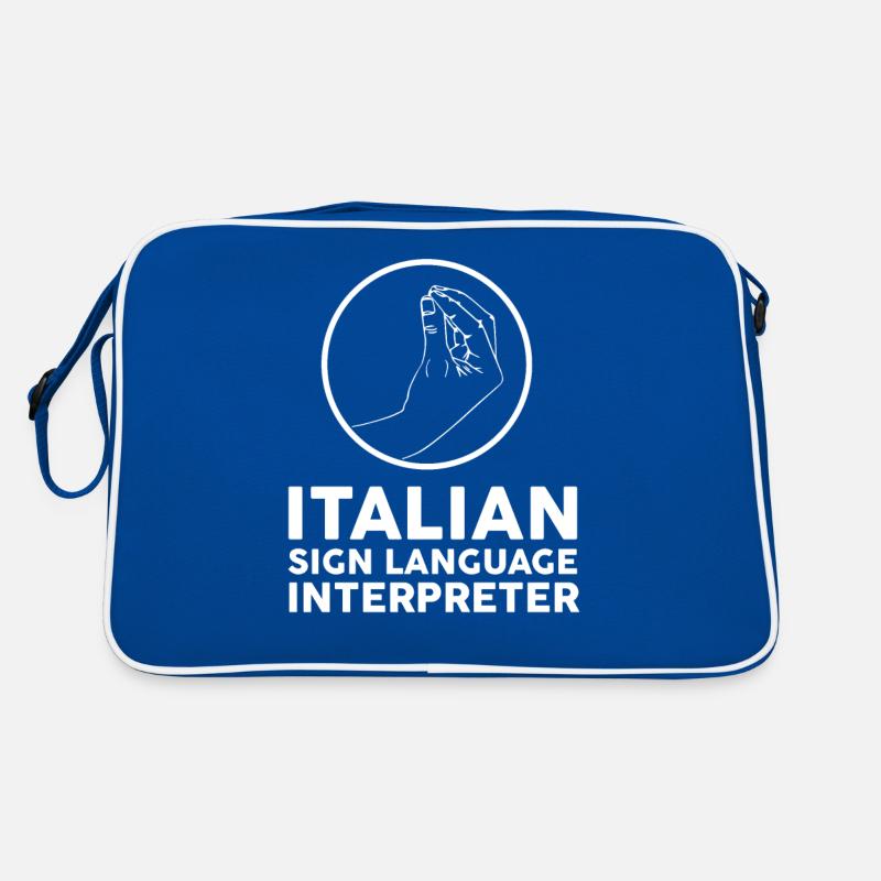 Italian sign language interpreter - deaf and Retro Bag