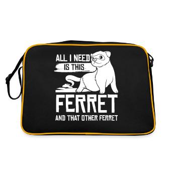 Support pour animaux de compagnie Furet furet martre - Sac Retro - noir/or - Dos