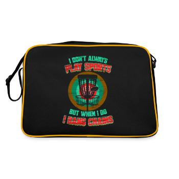 I Bang Chains - Lustiges Disc Golf Design Geschenk - Retro Tasche - Schwarz/Gold - Hinten
