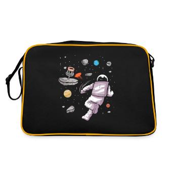 Astronaute de golf de disque dans la conception de golfeur de disque spatial - Sac Retro - noir/or - Dos