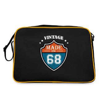 Vintage Made In 68 1968 Birthday Gift - Retro Bag - black/gold - Back