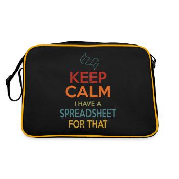 Feuille de calcul Keep Calm - Sac Retro - noir/or - Dos