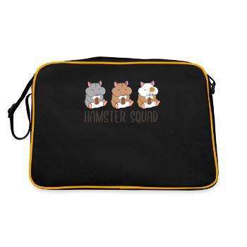 Hamster Squad Funny hamster team - Retro Bag - black/gold - Back