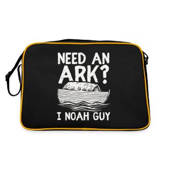 Need an Ark? I Noah Guy Funny Christian Gift - Retro Bag - black/gold - Back