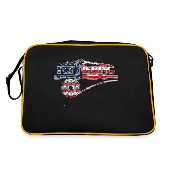 Pêche à la mouche Pêche à la mouche en Amérique pour les mouches - Sac Retro - noir/or - Dos