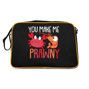 Crevettes Crevettes Cancer Cadeau - Sac Retro - noir/or - Dos