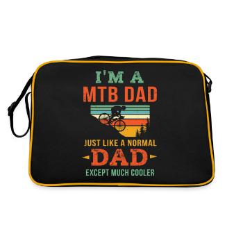 Cadeau de vélo de montagne rétro VTT papa chemise - M - Sac Retro - noir/or - Dos