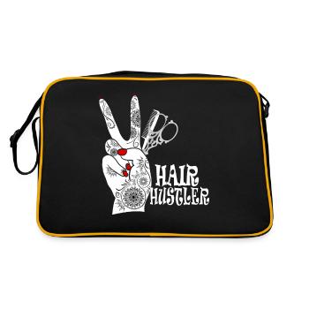 Coiffeur coiffeur cadeau apprenti compagnon - Sac Retro - noir/or - Dos