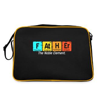 Father The Noble Element - Retro Tasche - Schwarz/Gold - Hinten