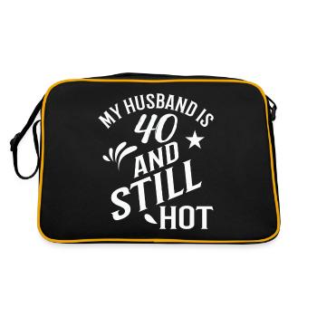 My Husband is 40 and still hot - Retro Bag - black/gold - Back
