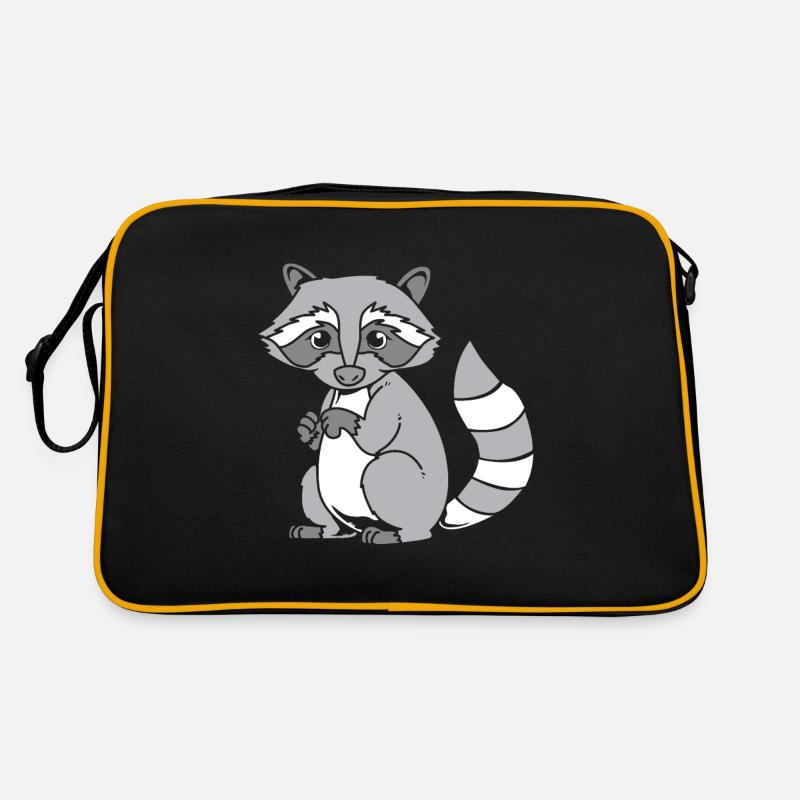 Waschbär Retro Tasche