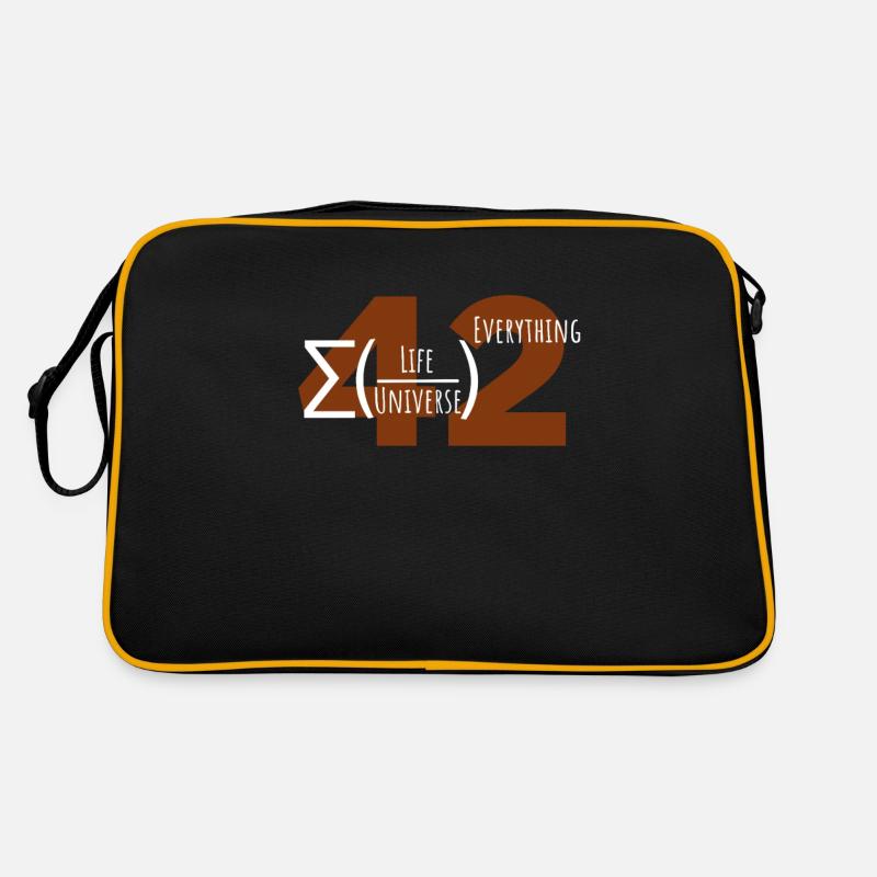 42 est la réponse Answer - Sac Retro - noir/or