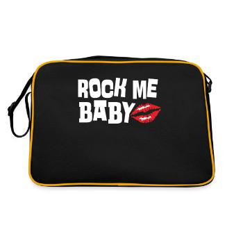 Rock Me baby design for rock music lovers - Retro Bag - black/gold - Back