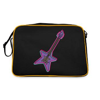 Rock electric guitar design for rock music lovers - Retro Bag - black/gold - Back