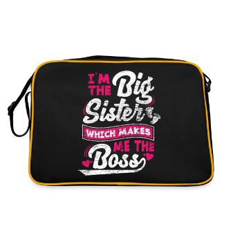 Sœur frère de naissance patron - Sac Retro - noir/or - Dos