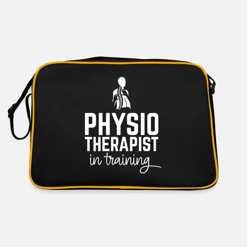 Physiotherapist in Training - Retro Bag - black/gold