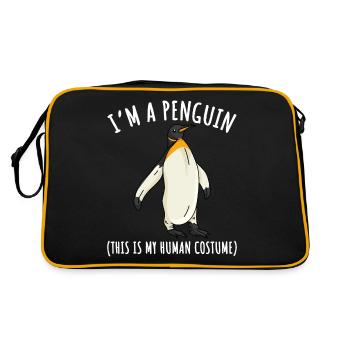 Costume de pingouin motif pingouin Je suis un pingouin - Sac Retro - noir/or - Dos