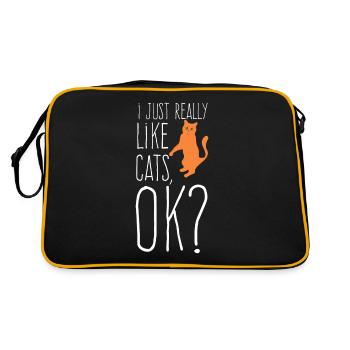 J'aime vraiment les chats Ok Cats Design - Sac Retro - noir/or - Dos
