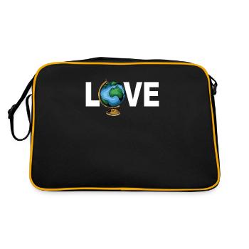 Geographers - geography earth globe - Retro Bag - black/gold - Back