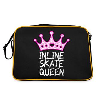 inline skate queen - Retro Tasche - Schwarz/Gold - Hinten