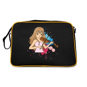 Conception de fille de violon pour violonistes d'orchestre - Sac Retro - noir/or - Dos