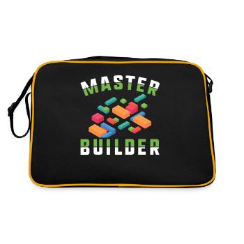 Master Builder Building Blocks Toy Bricks Gift - Retro Bag - black/gold - Back