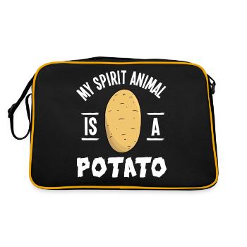 Potato Potatoes Potatoes Potatoes Pots Sweet Potato - Retro Bag - black/gold - Back
