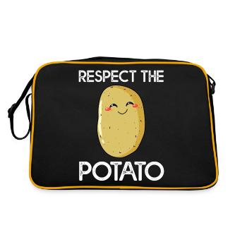 Potato Potatoes Potatoes Potatoes Pots Sweet Potato - Retro Bag - black/gold - Back