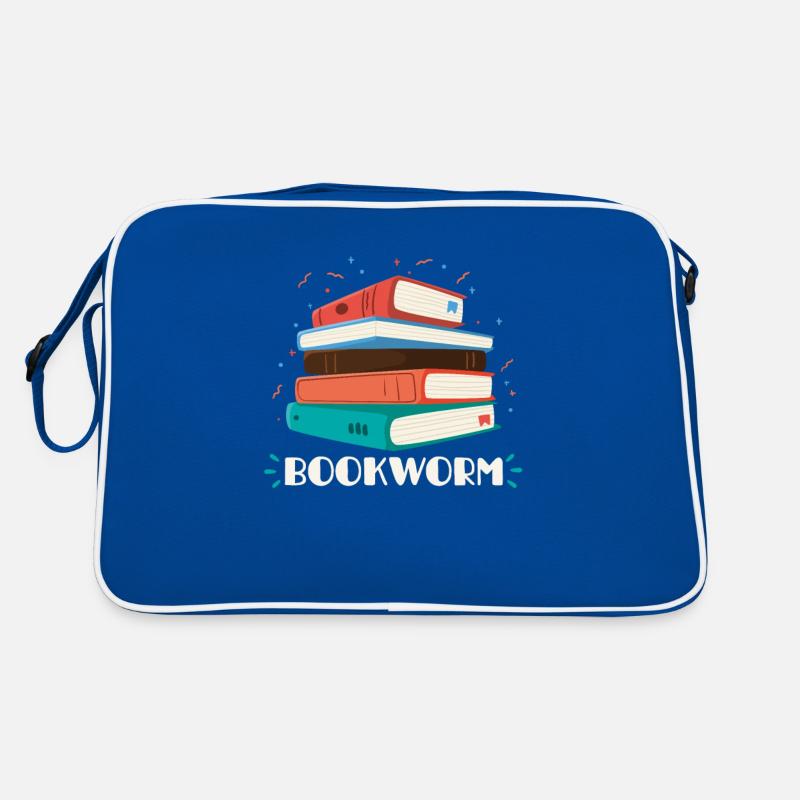 Bücherwurm Buch Lesen Leseratte Retro Tasche