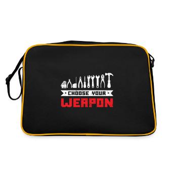 Craftsman Tool Vintage Choose Your Weapon - Retro Bag - black/gold - Back