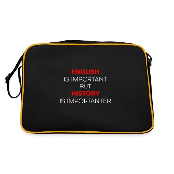 L'anglais est important mais l'histoire est plus importante 3 - Sac Retro - noir/or - Dos