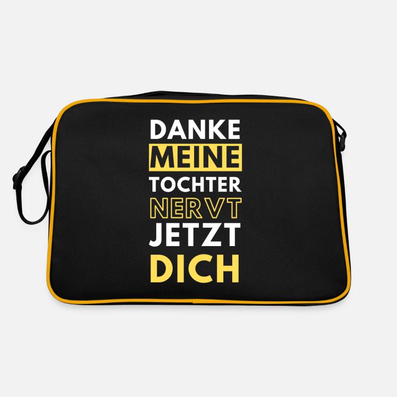 Schwiegersohn witziger Spruch Retro Tasche