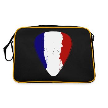 France Guitar Pick Flag Guitarist - Sac Retro - noir/or - Dos
