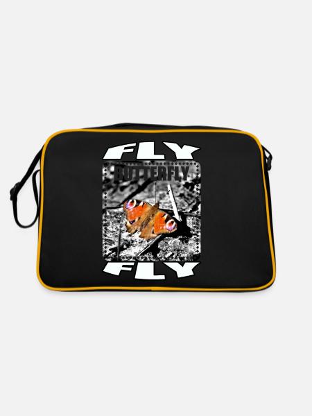 Papillon Butterfly - Sac Retro - noir/or - Dos