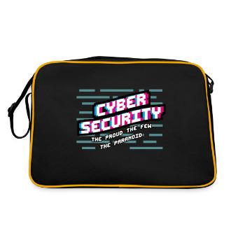 Gift for hacker programmer. Funny hacker - Retro Bag - black/gold - Back