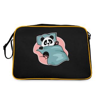 Conception de panda endormi pour les fans de panda - Sac Retro - noir/or - Dos