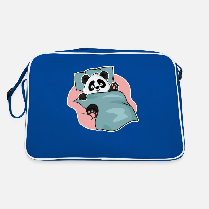 Conception de panda endormi pour les fans de panda Sac Retro
